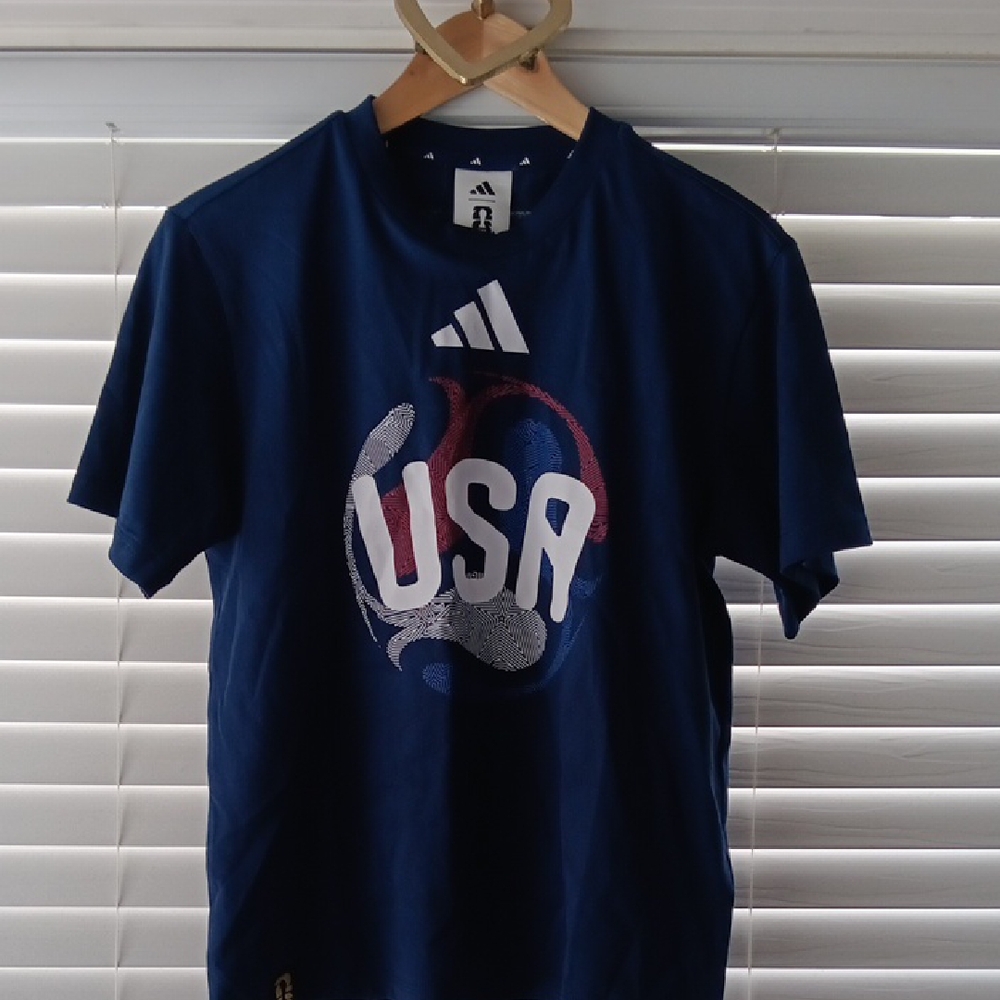 Adidas Navy USA Graphic Short Sleeve Tee